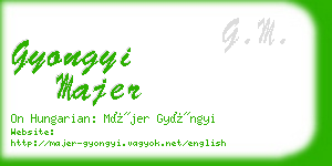 gyongyi majer business card